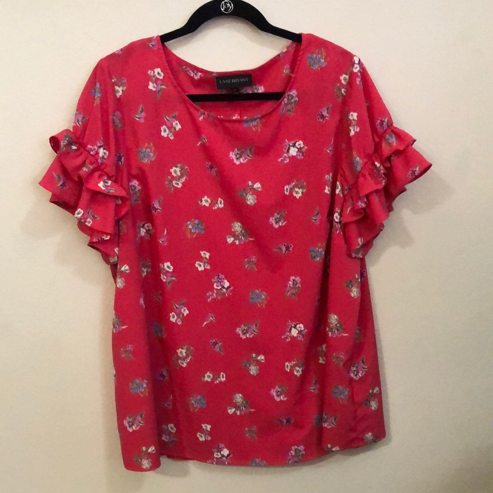 Lane Bryant Essentials Flutter Sleeve Tee